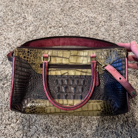 Brahmin Handbags - Brahmin Multicolor Crocodile-Embossed Satchel